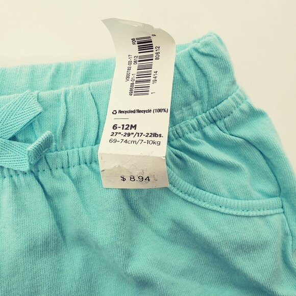 NEW Old Navy‎ Blue Aqua Pull On Shorts Infant Girl's Size 6-12 Months - Picture 6 of 7